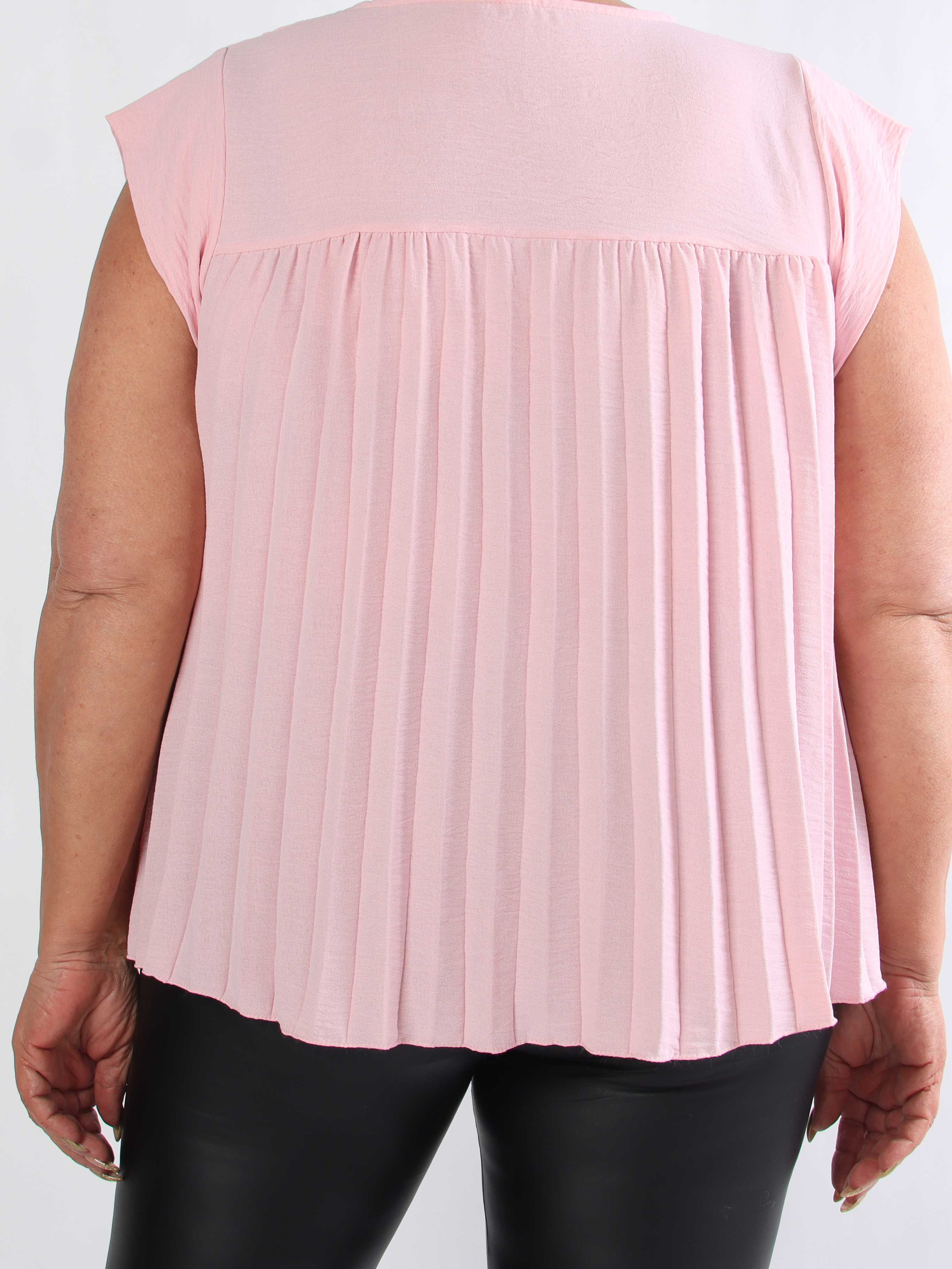 Nancy Shirt - Plus size tunika med fine plisseringer